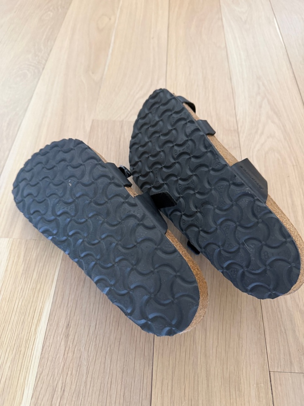 Birkenstock Black Cross-Strap Cork Footbed Sandals - Picture 3 of 5